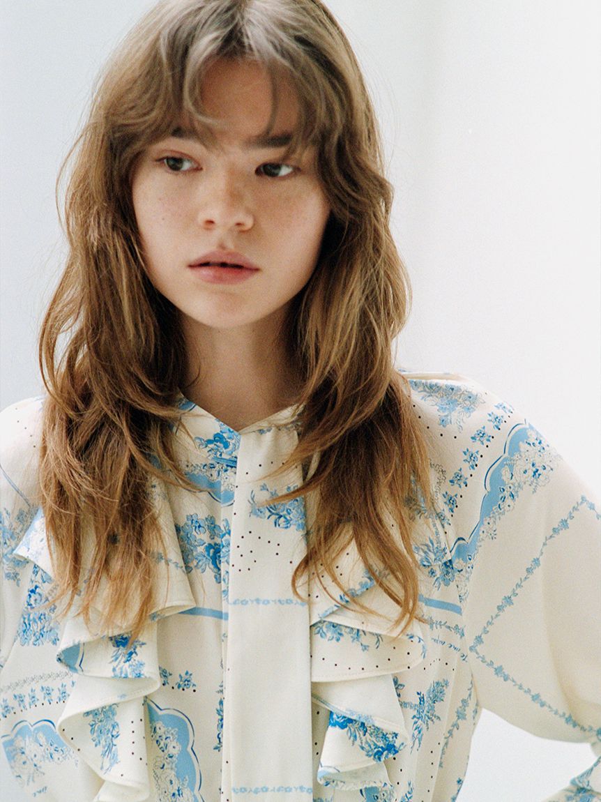 LILY BROWN「スカーフプリントボウタイブラウス」|シャツ・ブラウス|BLU