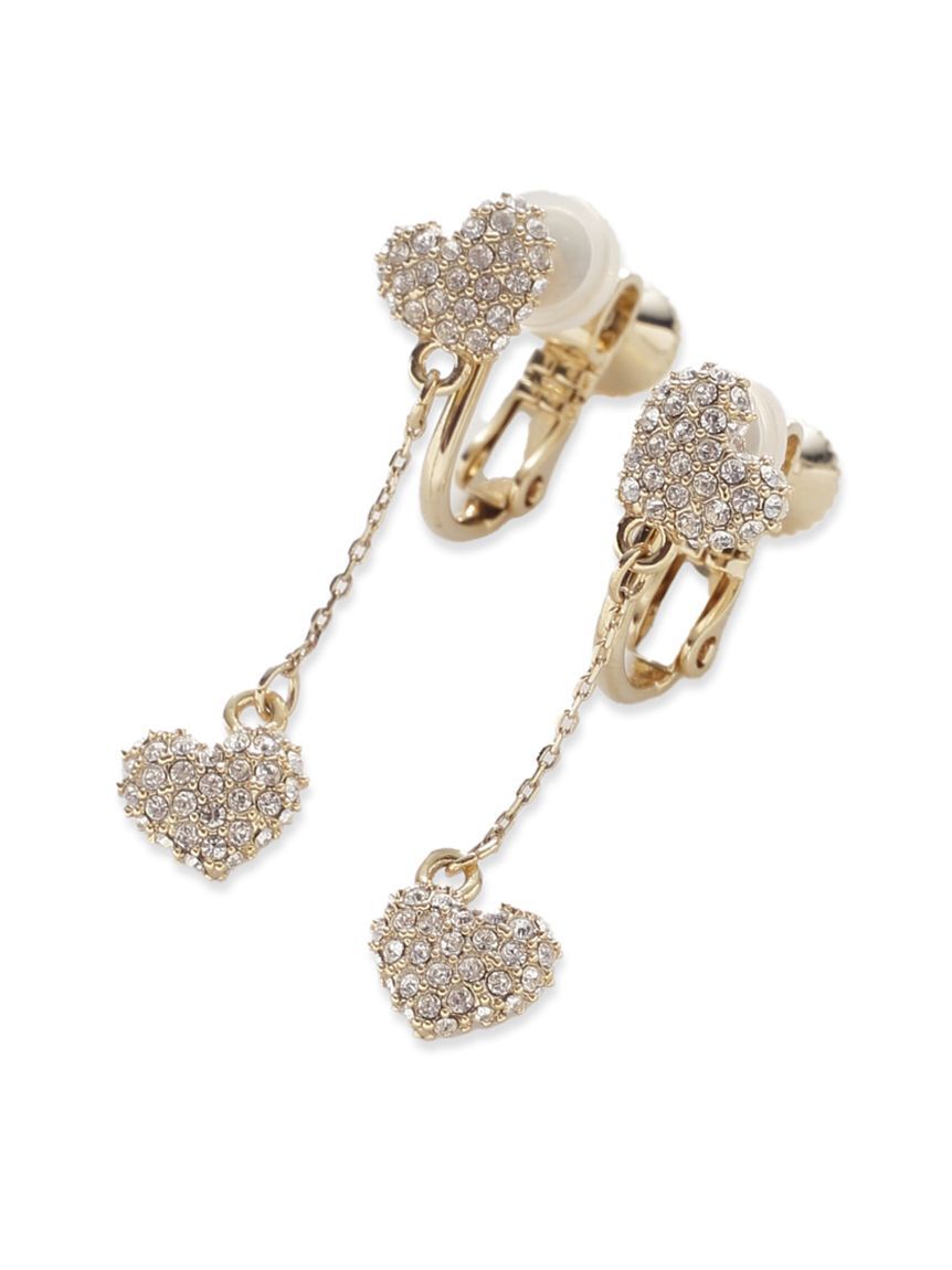 CELFORD「ハートパヴェビジューイヤリング」|イヤリング|