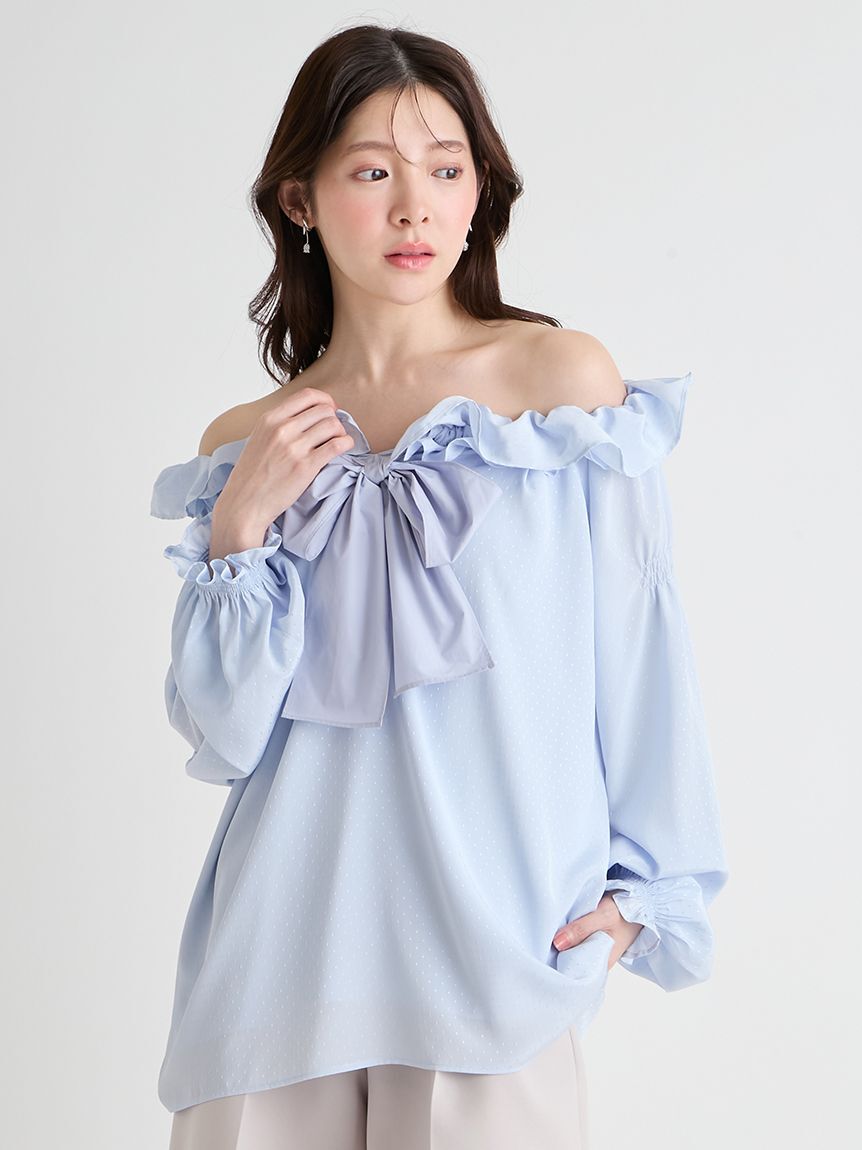CELFORD「【洗える】ビッグリボンスモックブラウス」|シャツ・ブラウス|