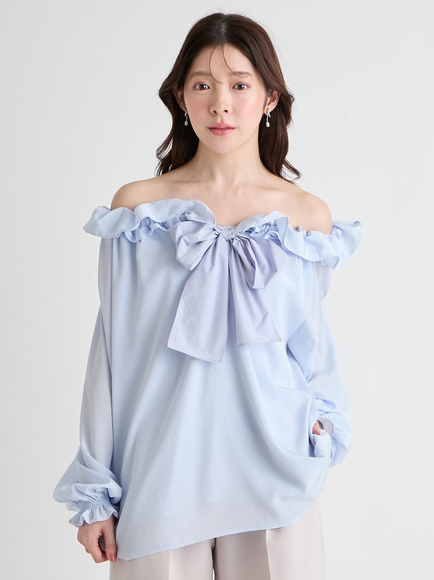 CELFORD「【洗える】ビッグリボンスモックブラウス」|シャツ・ブラウス|
