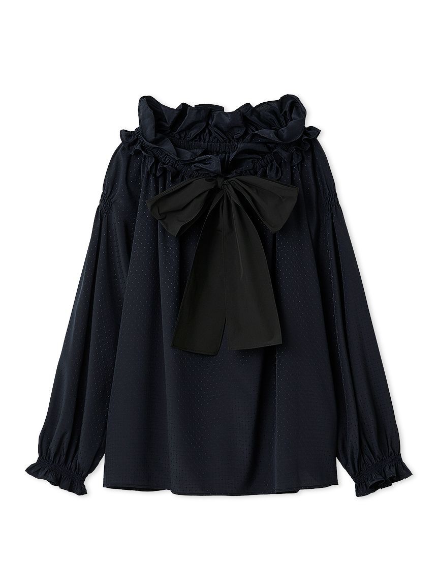 CELFORD「【洗える】ビッグリボンスモックブラウス」|シャツ・ブラウス|NVY