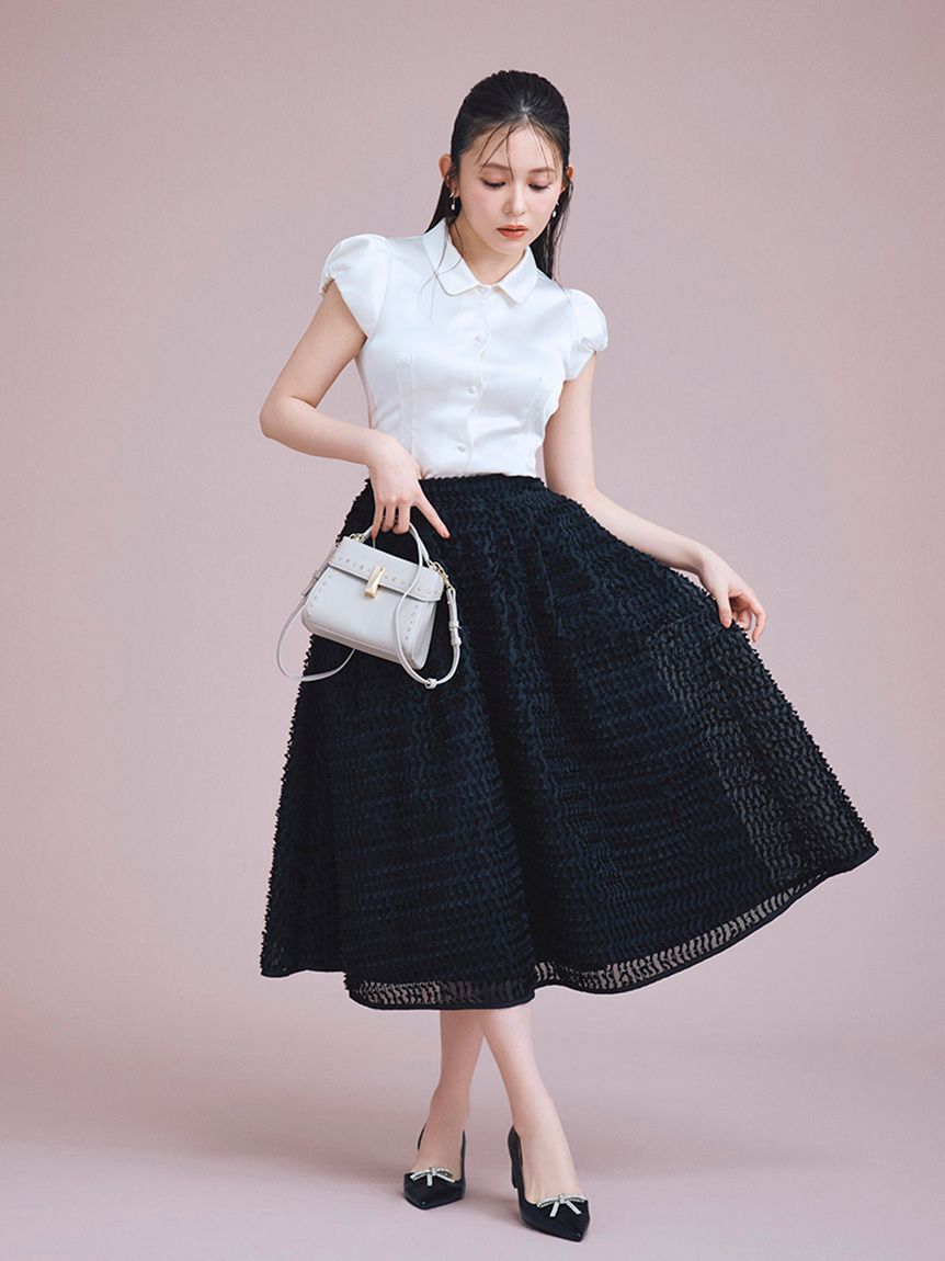 CELFORD「リボンジャガードタックフレアスカート」|スカート|