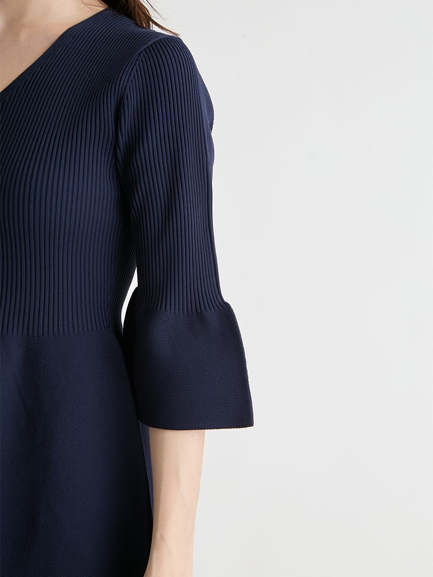 CELFORD「【洗える】ベルスリーブホールガーメントワンピース」|ワンピース|