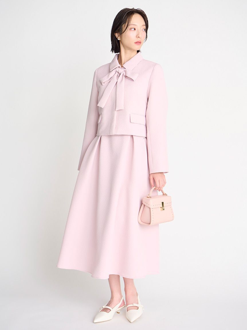 セットアップ対応】バリエーションリボンショートジャケット（CELFORD