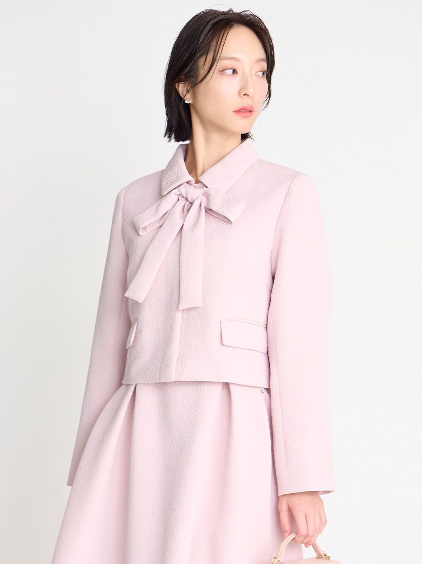セットアップ対応】バリエーションリボンショートジャケット（CELFORD