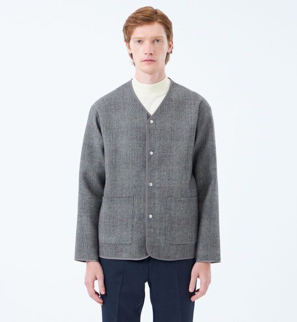 MACKINTOSH PHILOSOPHY「ノーカラージャケット 高密度リバークロス」|ブルゾン・スタジャン|