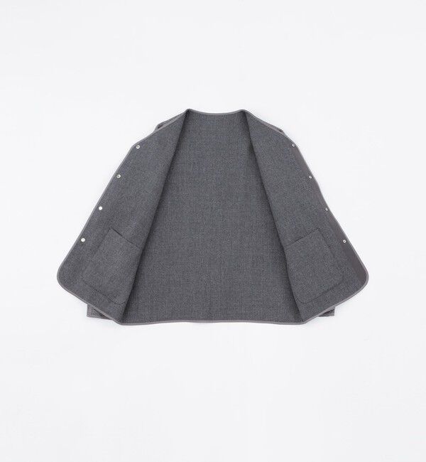 MACKINTOSH PHILOSOPHY「ノーカラージャケット 高密度リバークロス」|ブルゾン・スタジャン|