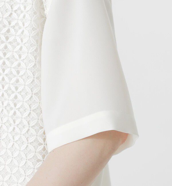  「レースコンビショートスリーブシャツ」|シャツ・ブラウス|