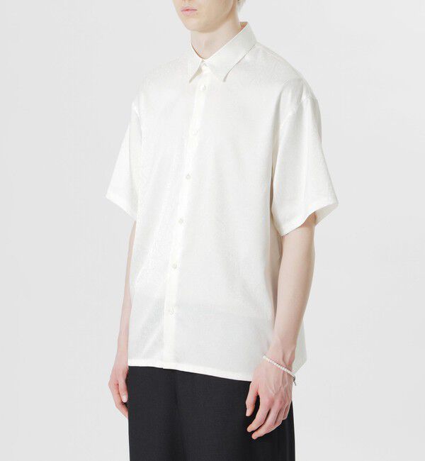  「サテンジャガードショートスリーブシャツ」|シャツ・ブラウス|