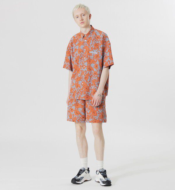  「ドローイングフラワープリントハーフスリーブシャツ」|シャツ・ブラウス|