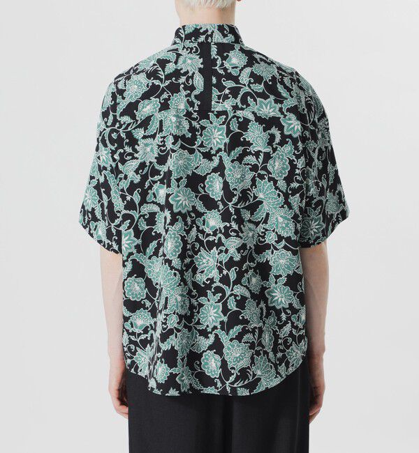  「ドローイングフラワープリントハーフスリーブシャツ」|シャツ・ブラウス|