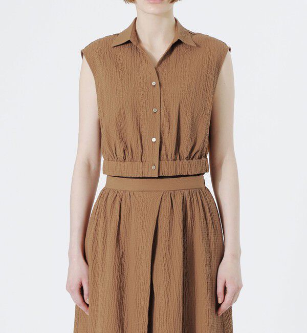  「ショートノースリーブブラウス」|シャツ・ブラウス|