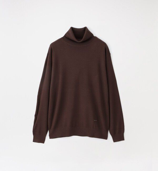  「ハイゲージウォッシャブルタートル」|ニット・セーター|ブラウン