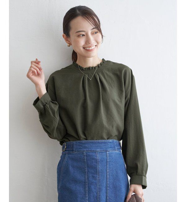 ikka「襟フリル2WAYブラウス」|シャツ・ブラウス|