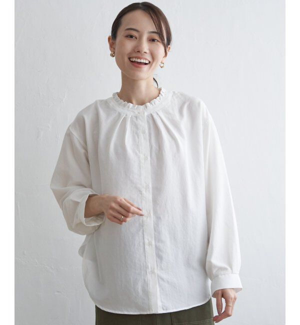 ikka「襟フリル2WAYブラウス」|シャツ・ブラウス|