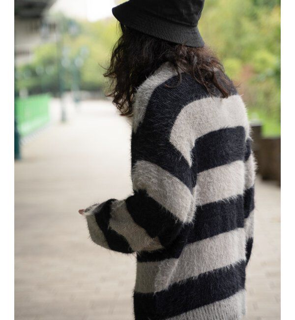 VENCE share style「ボーダーシャギークルーネックニット」|その他|