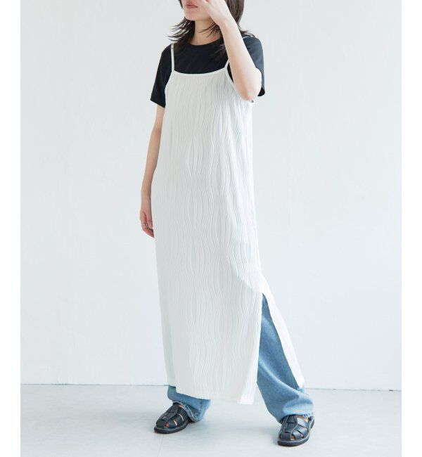 VENCE share style「ウェーブパイピングキャミワンピース」|ワンピース|オフホワイト