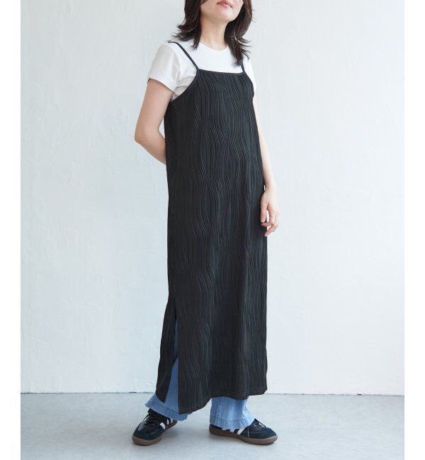 VENCE share style「ウェーブパイピングキャミワンピース」|ワンピース|ブラック