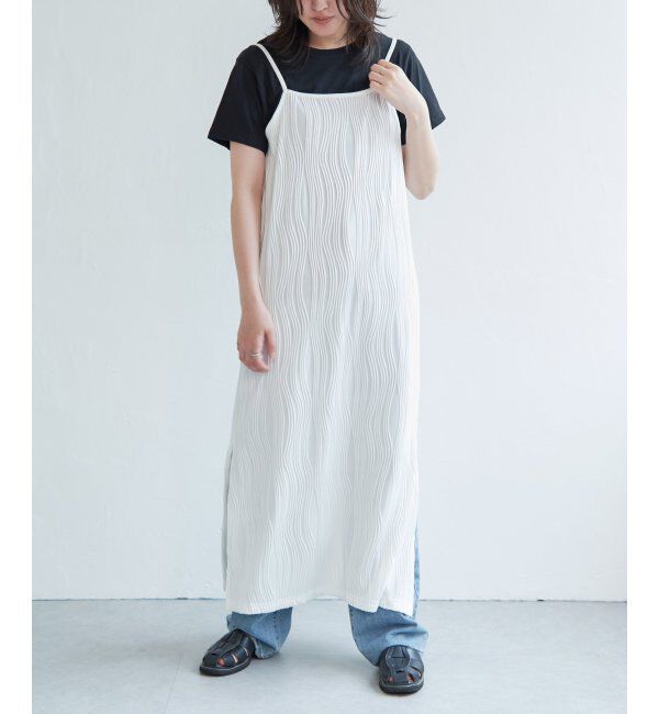 VENCE share style「ウェーブパイピングキャミワンピース」|ワンピース|