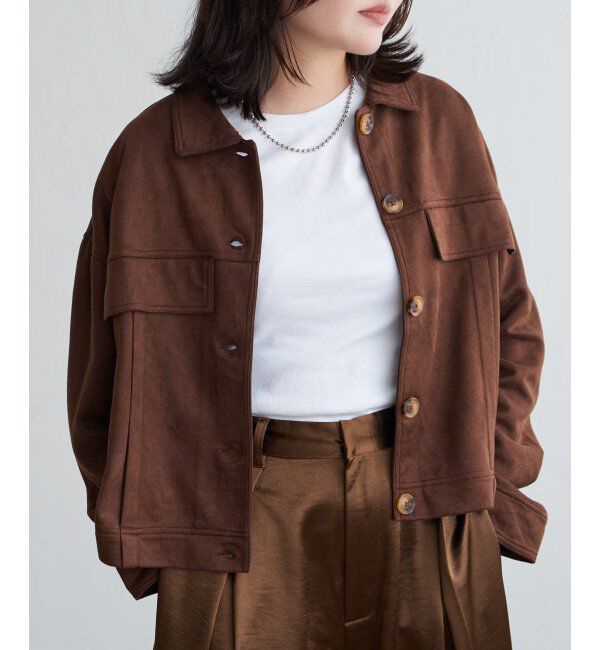 VENCE share style「カットスェードオーバーシャツ」|シャツ・ブラウス|