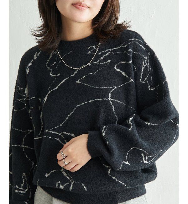 VENCE share style「ニュアンス柄シャガードプルオーバー」|ニット・セーター|