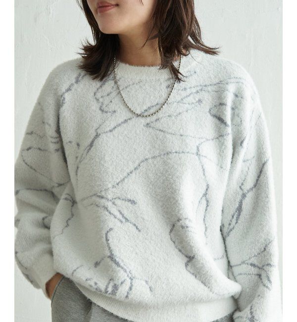 VENCE share style「ニュアンス柄シャガードプルオーバー」|ニット・セーター|アイボリー