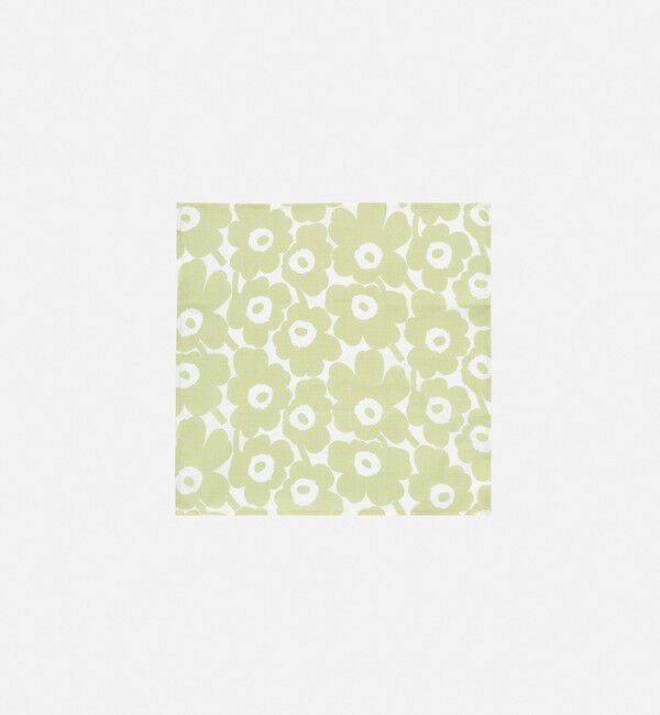 Marimekko「Mini Unikko ナプキン 43&times;43cm」|その他|ﾗｲﾄｸﾞﾘｰﾝ&times;ﾎﾜｲﾄ