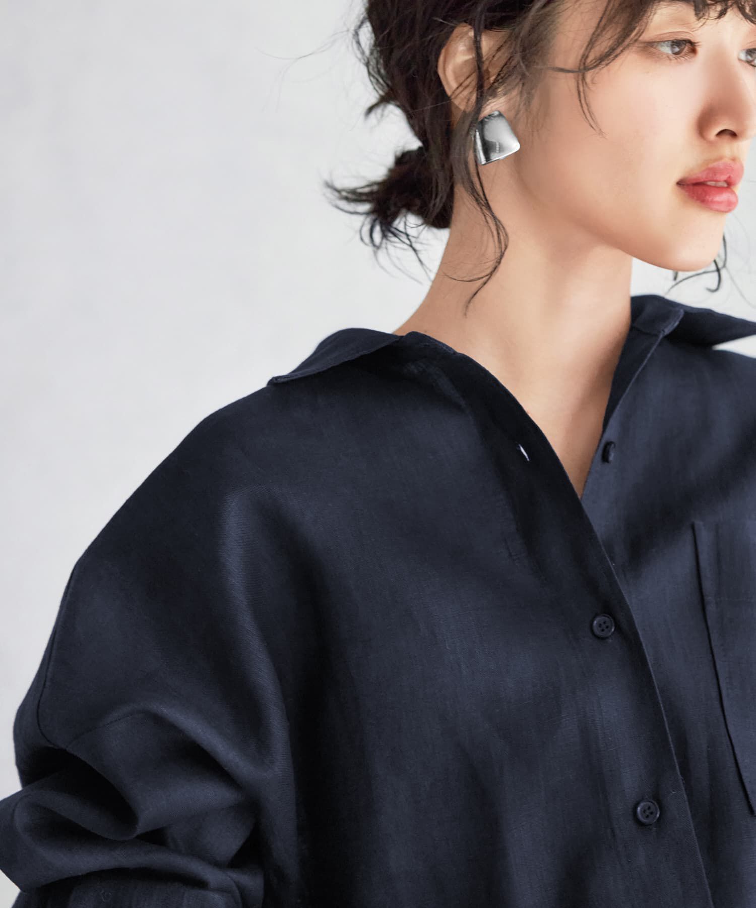 STYLE DELI「【LUXE】リネン100%リラックスシャツ」|ワンピース|