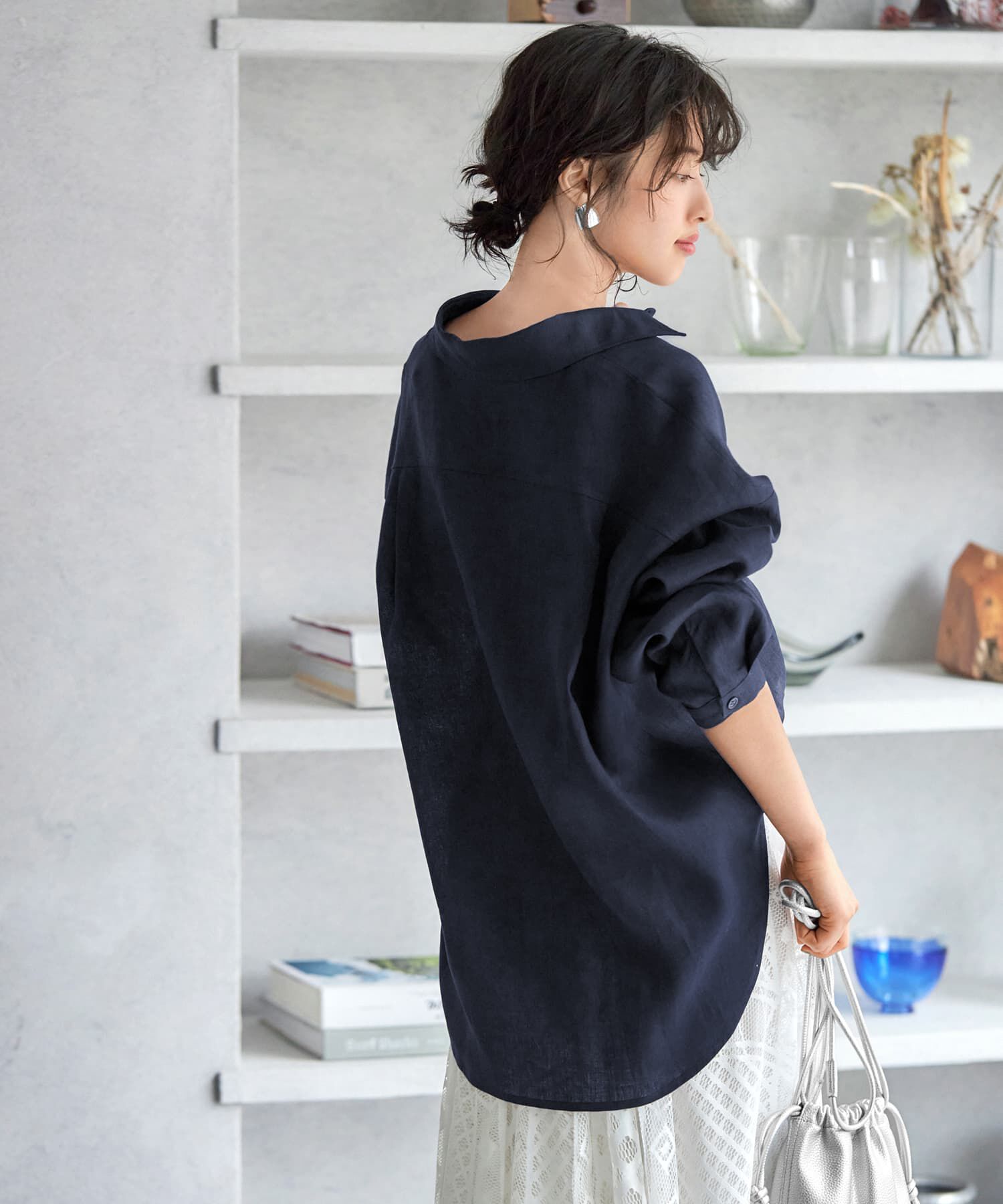 STYLE DELI「【LUXE】リネン100%リラックスシャツ」|ワンピース|