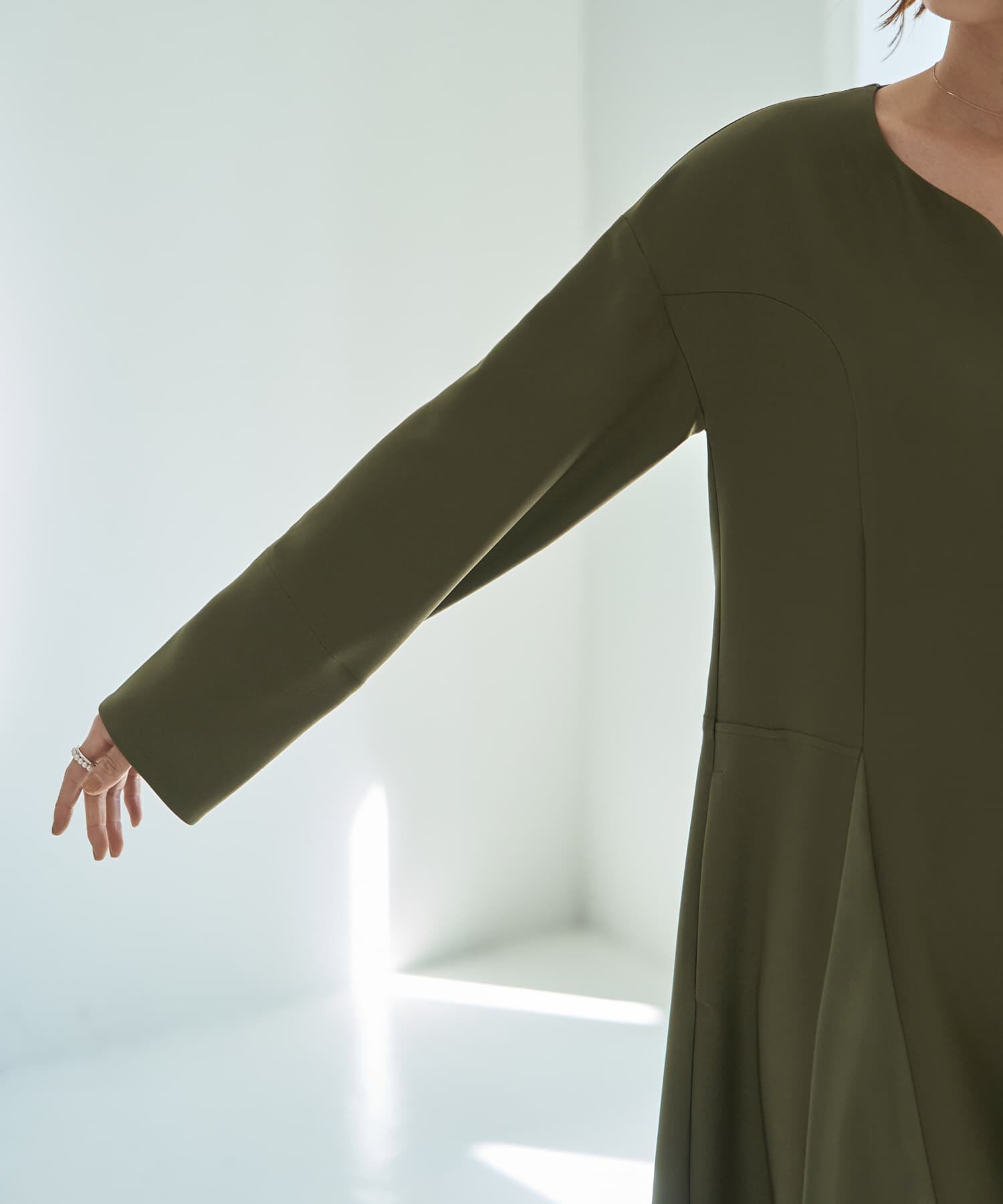 STYLE DELI「【LUXE】フロントファスナー微配色ワンピース」|ワンピース|