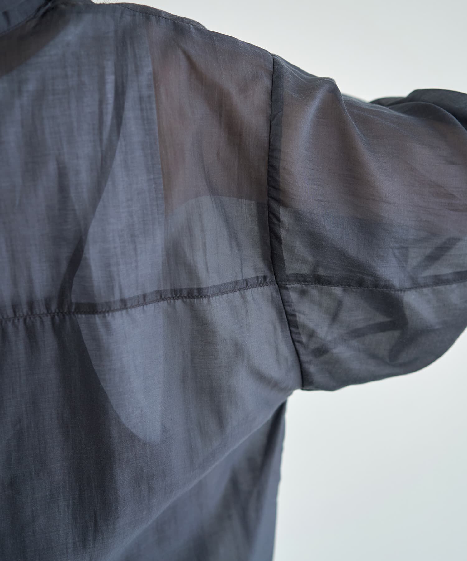 STYLE DELI「袖ハギ微光沢シアーシャツ」|シャツ・ブラウス|