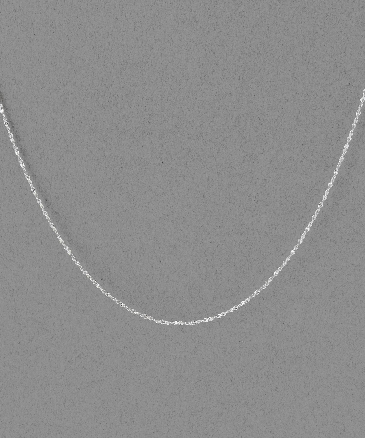 Phoebe「【SV925】シルキーシャインスエッジチェーンネックレス/40cm」|ネックレス|シルバー