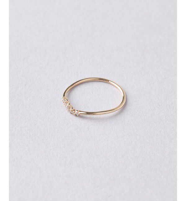 Jouete「K10YG レイヤー ダイヤモンド リング」|リング|