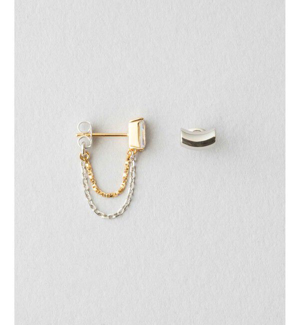 Jouete「ジルコニア チュージング ピアス コンビカラー」|ピアス|シルバー系その他