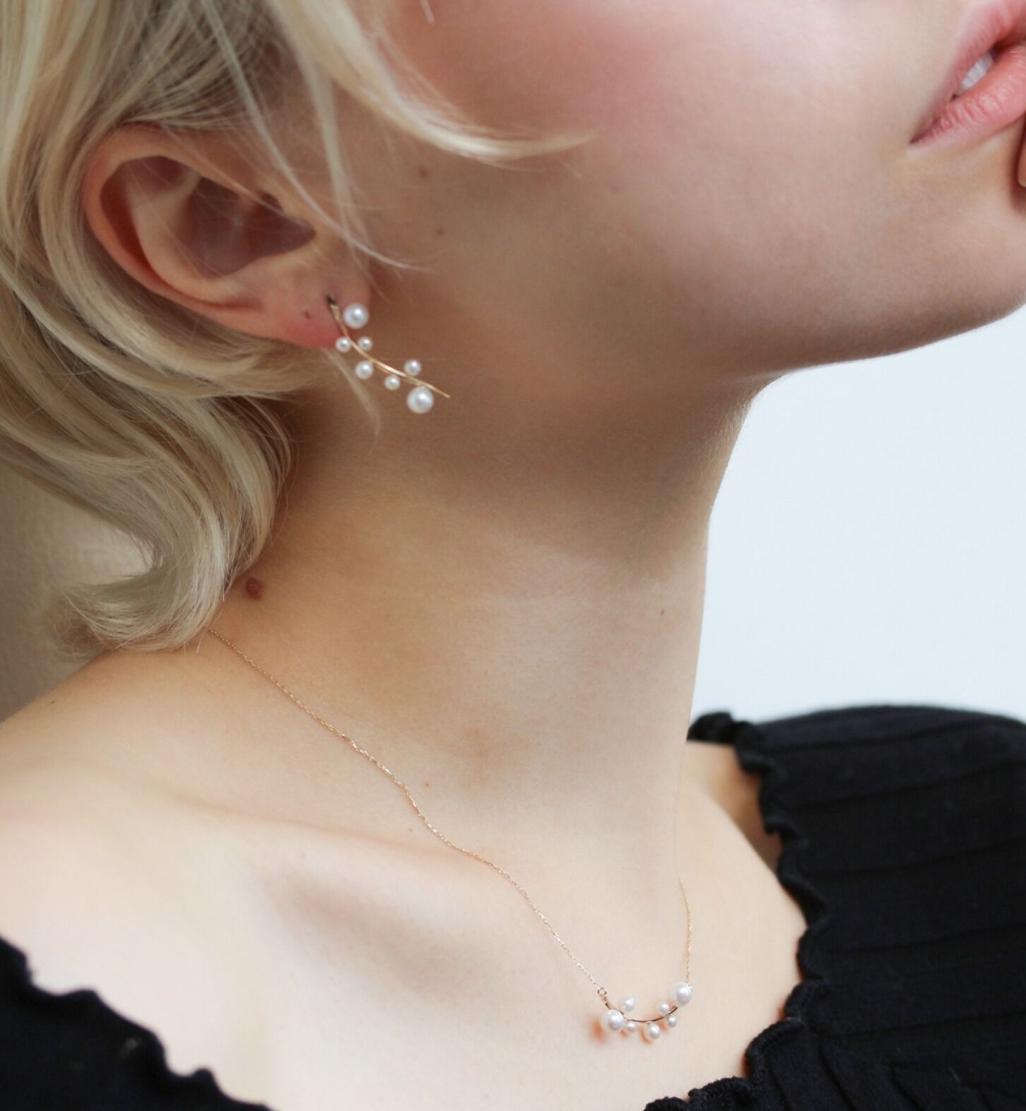  「パール リリー ピアス| K10YG」|ピアス|