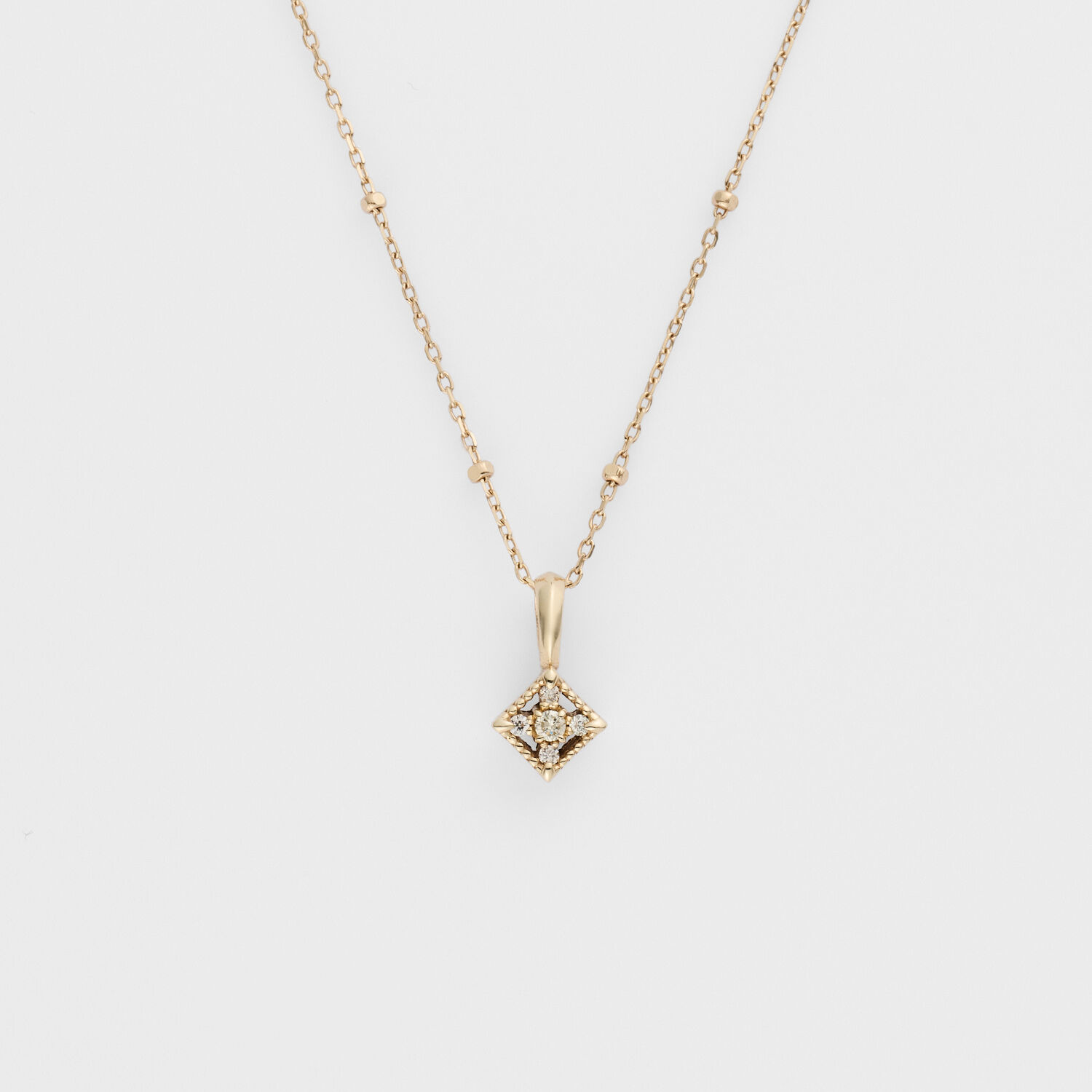 agete「K10ダイヤモンドチャーム（0.03ct）」|その他|