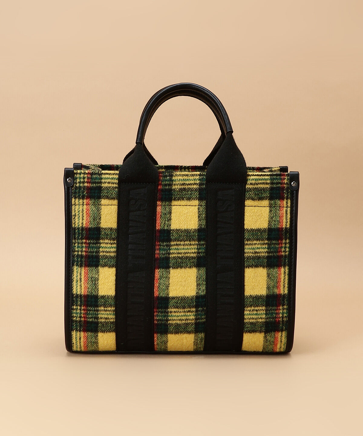 Samantha Thavasa「タータンチェック スクエアトート」|トートバッグ|イエロー