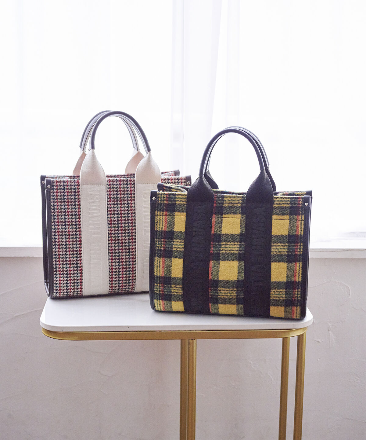 Samantha Thavasa「タータンチェック スクエアトート」|トートバッグ|