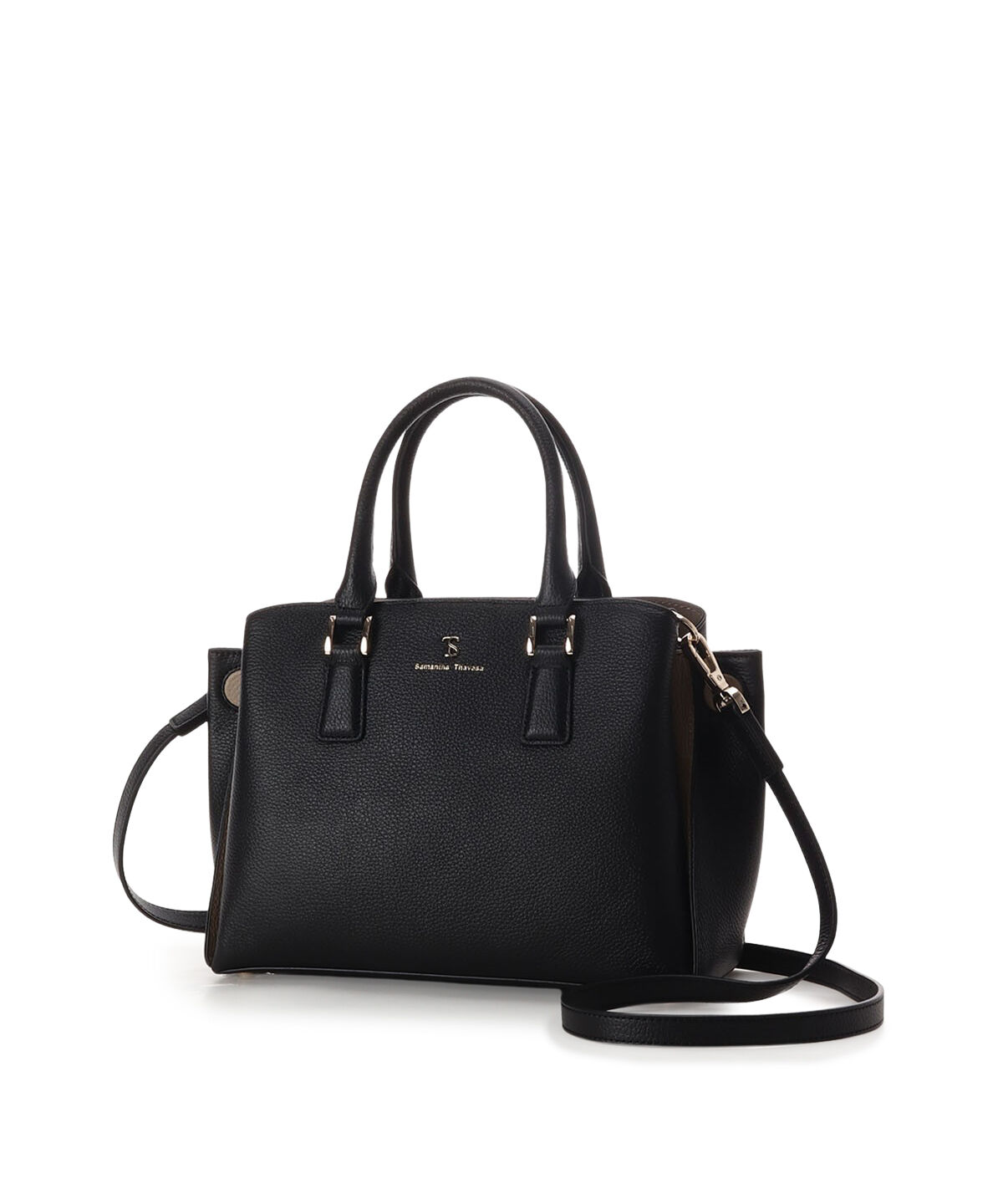 Samantha Thavasa「バイカラーレザー ハンドルバッグ」|ハンドバッグ|