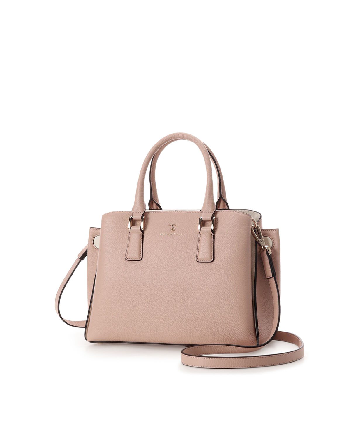 Samantha Thavasa「バイカラーレザー ハンドルバッグ」|ハンドバッグ|