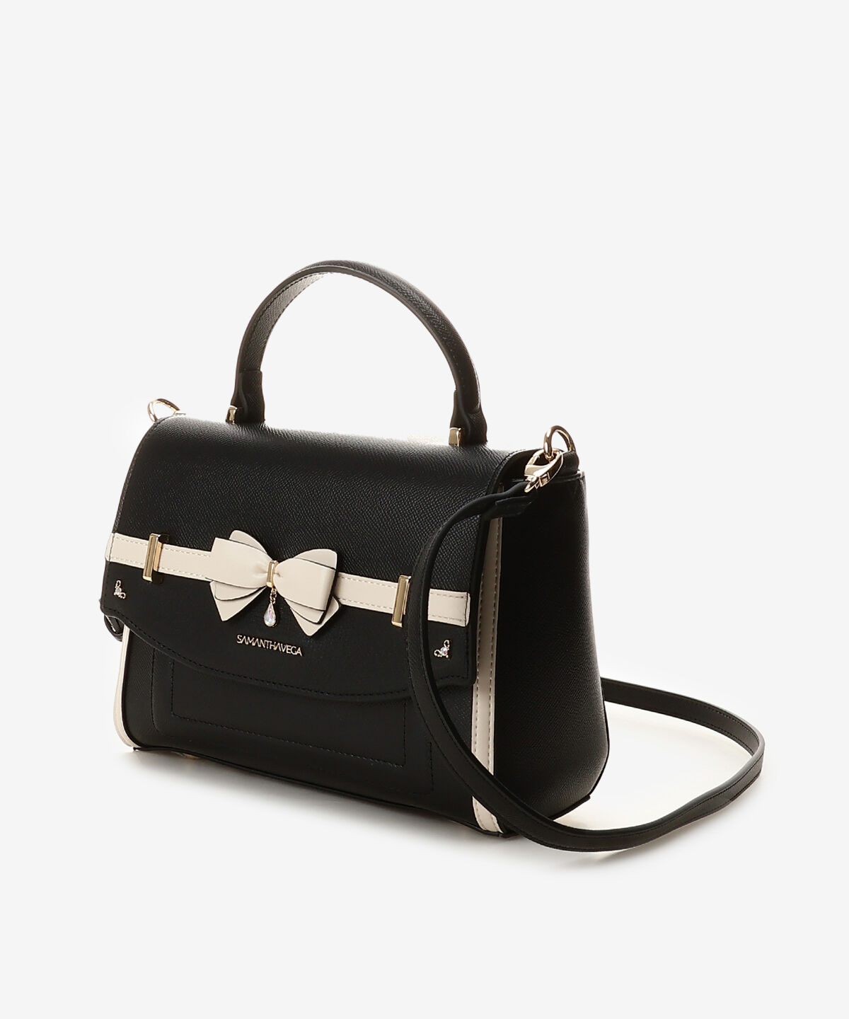 Samantha Vega「バイカラーアクセントリボンショルダーバッグ」|ショルダー・メッセンジャー|
