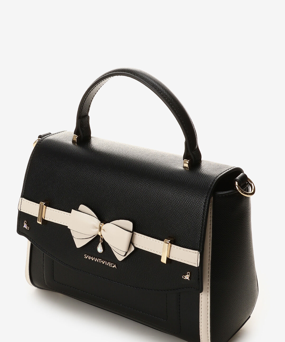 Samantha Vega「バイカラーアクセントリボンショルダーバッグ」|ショルダー・メッセンジャー|