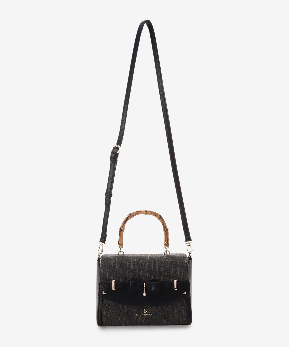 Samantha Vega「マテリアルアクセントリボンショルダーバッグ」|ショルダー・メッセンジャー|