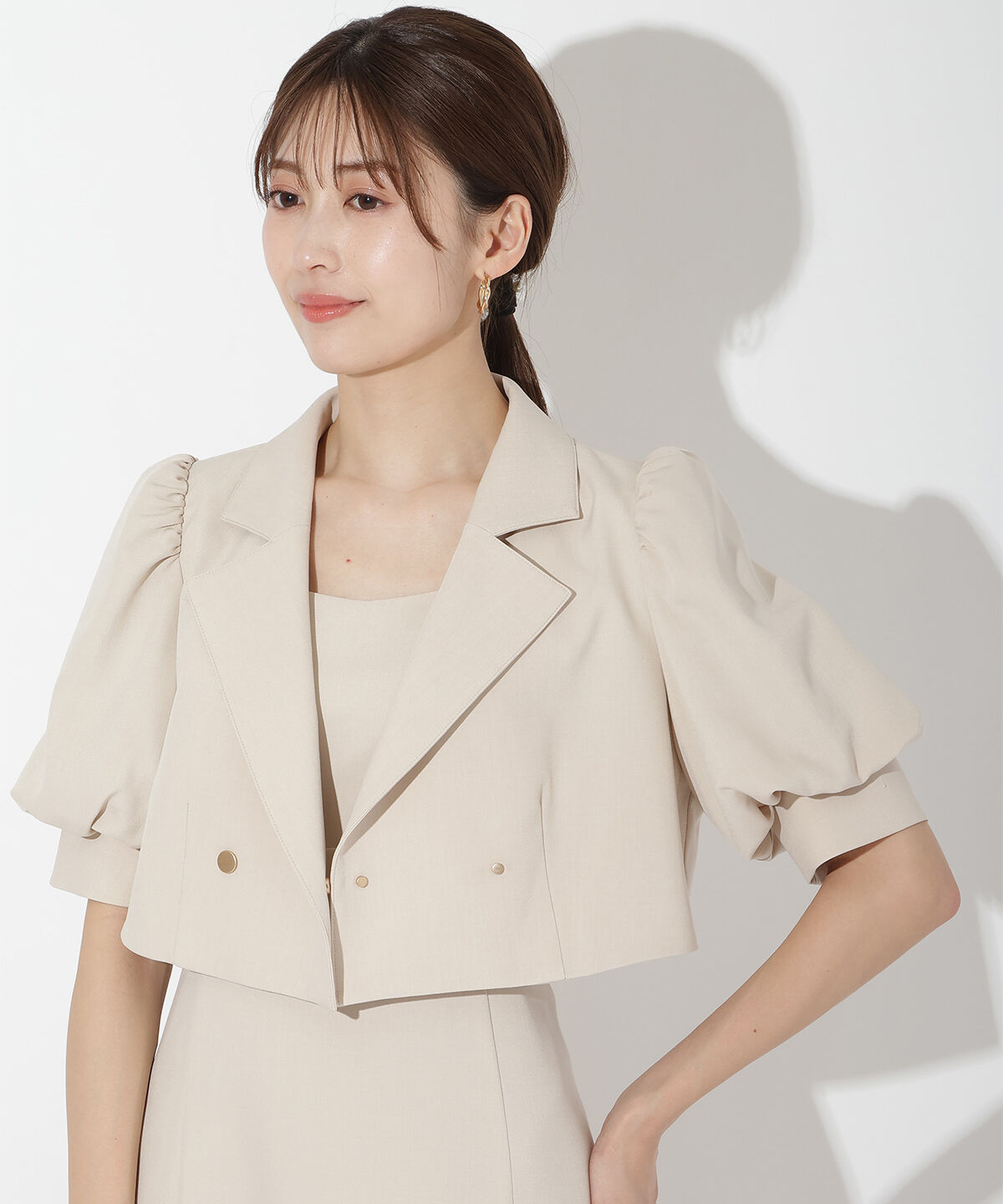 アンドクチュール「ショートダブルジャケット＋キャミワンピース」|ワンピース|