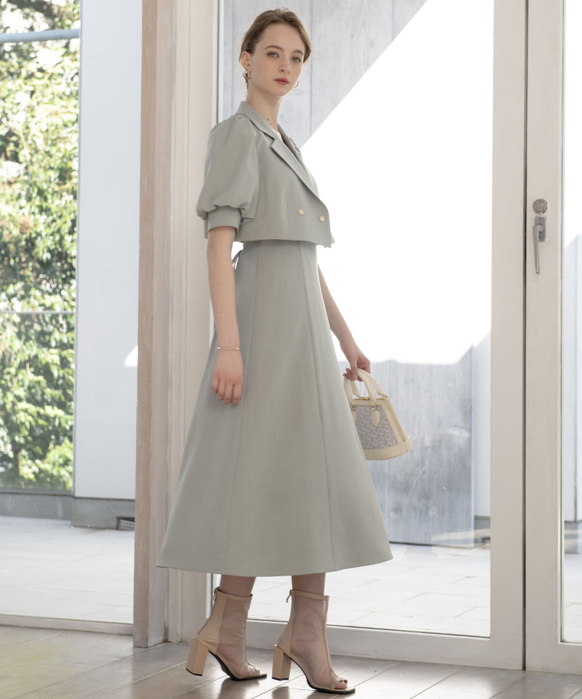 アンドクチュール「ショートダブルジャケット＋キャミワンピース」|ワンピース|