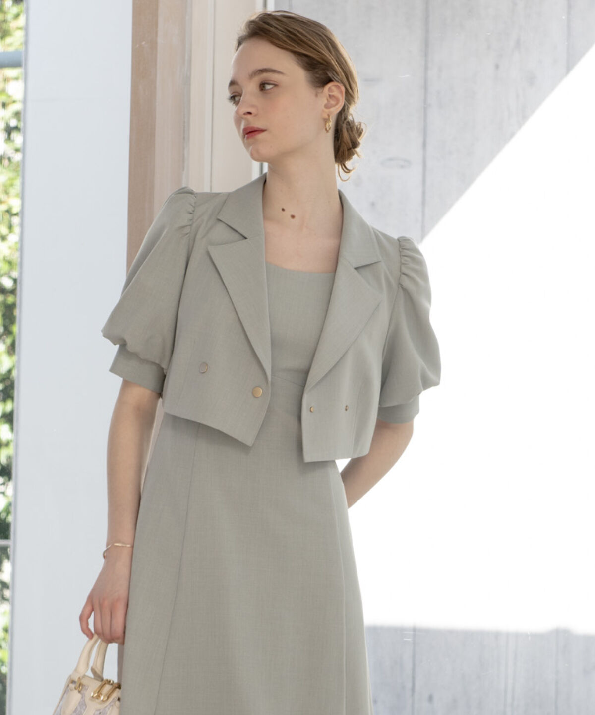 アンドクチュール「ショートダブルジャケット＋キャミワンピース」|ワンピース|