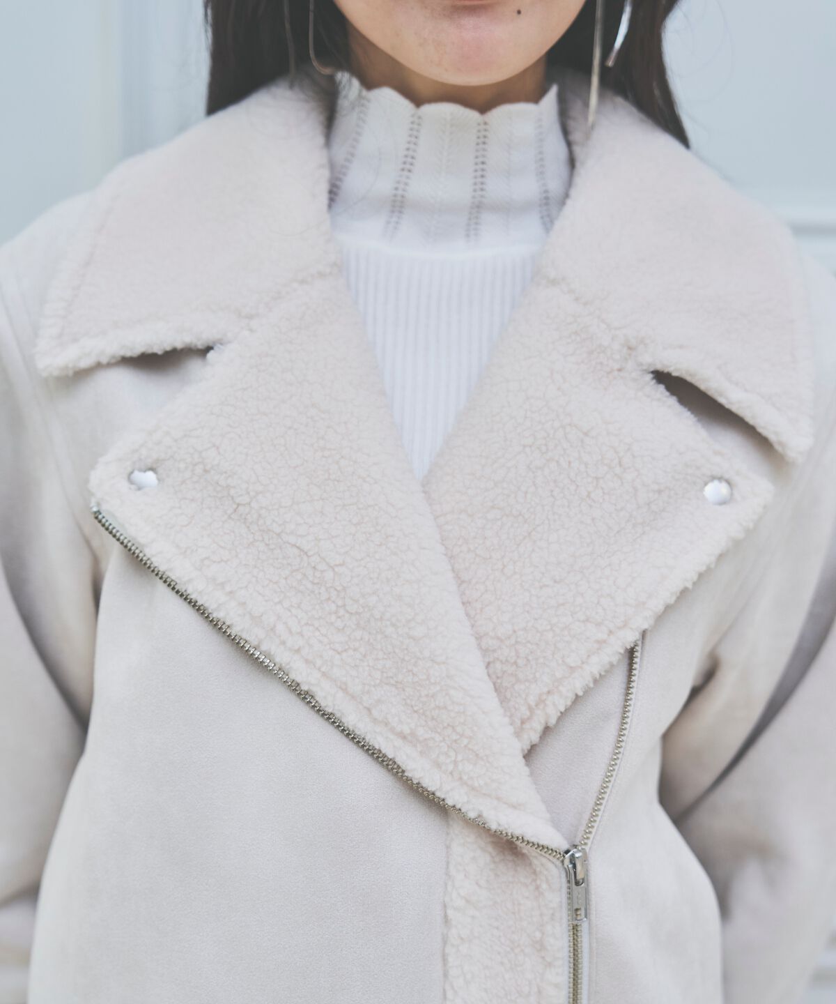 アンドクチュール「ムートンボアライダースブルゾン」|その他|