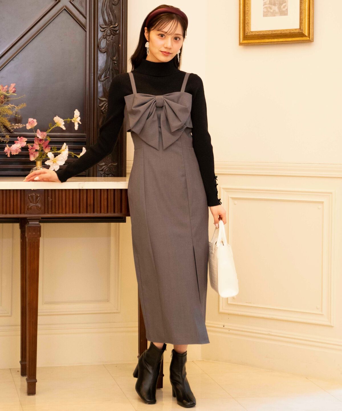 WILLSELECTION「ドレープリボンIラインワンピース」|ワンピース|