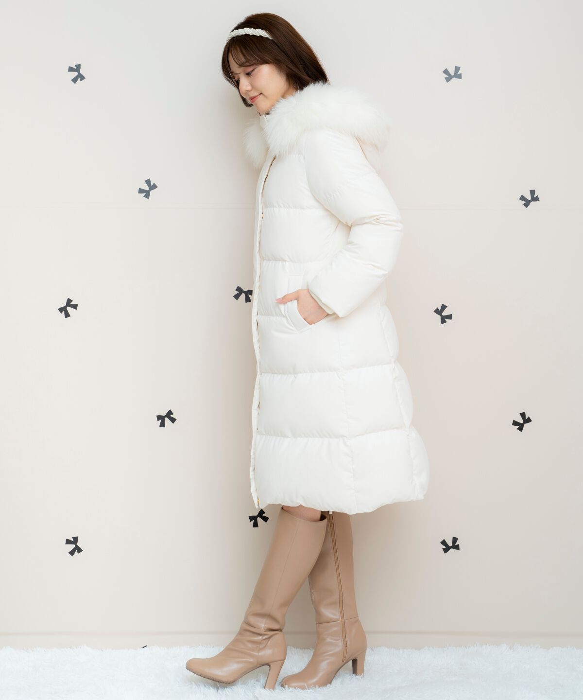 WILLSELECTION「FOXファー付きロングダウン」|ダウン|