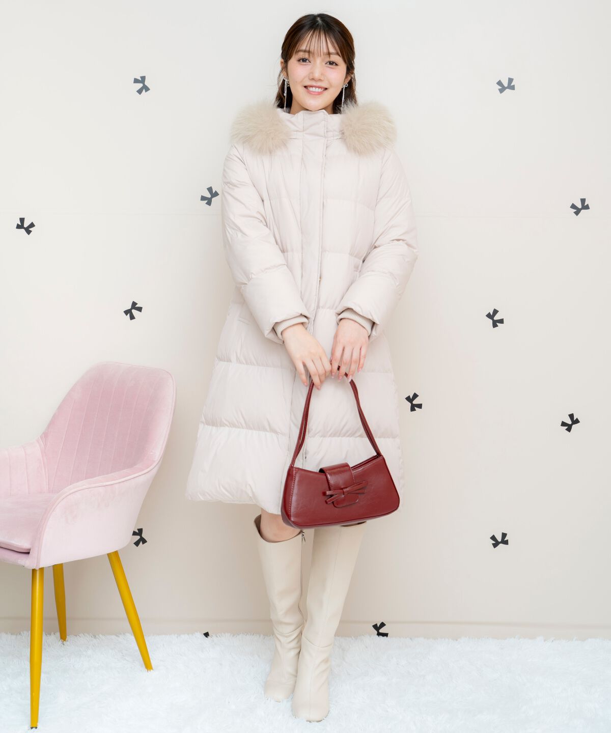 WILLSELECTION「FOXファー付きロングダウン」|ダウン|